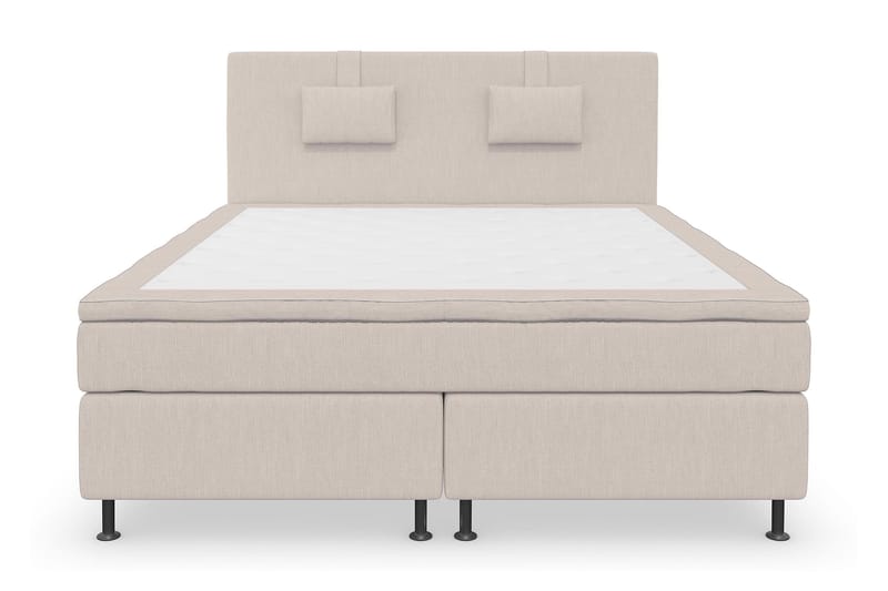 Superior Lyx Komplett Sengepakke 160 cm Beige - Sølvben - Møbler - Senger - Komplett sengepakke