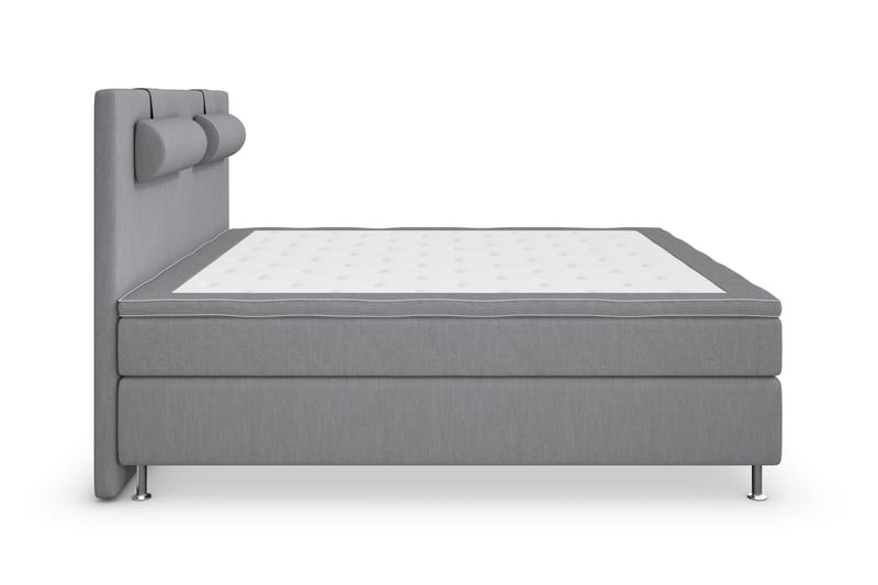 Superior Lyx Komplett Sengepakke 160 cm Lysegrå - Sølvben - Møbler - Senger - Komplett sengepakke