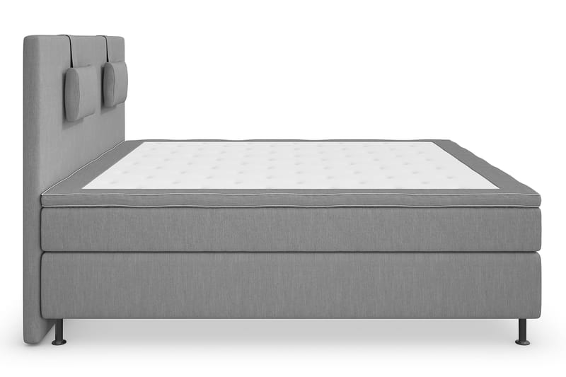 Superior Lyx Komplett Sengepakke 160 cm Lysegrå - Sølvben - Komplett sengepakke - Kontinentalsenger - Dobbeltsenger