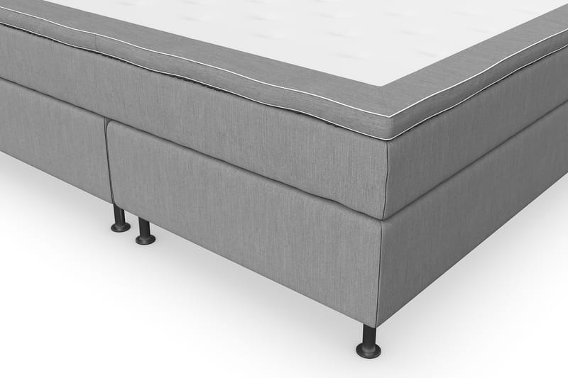 Superior Lyx Komplett Sengepakke 160 cm Lysegrå - Sølvben - Møbler - Senger - Komplett sengepakke