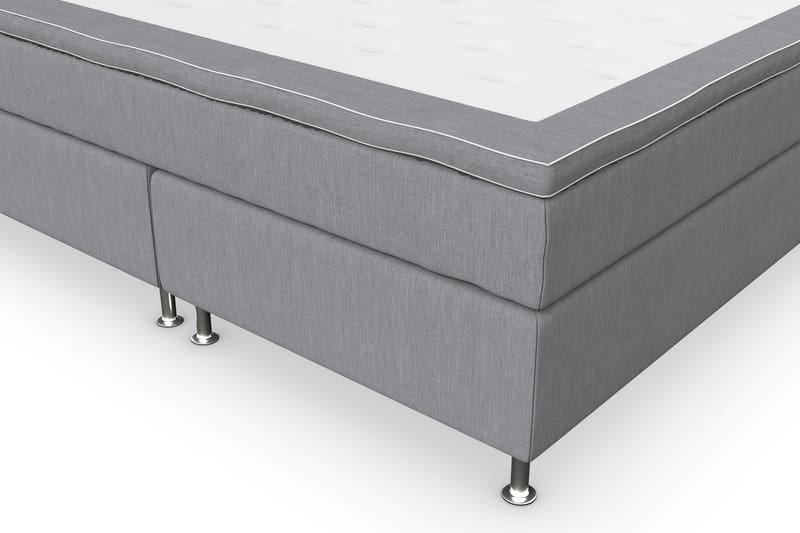 Superior Lyx Komplett Sengepakke 160 cm Lysegrå - Sølvben - M�øbler - Senger - Komplett sengepakke