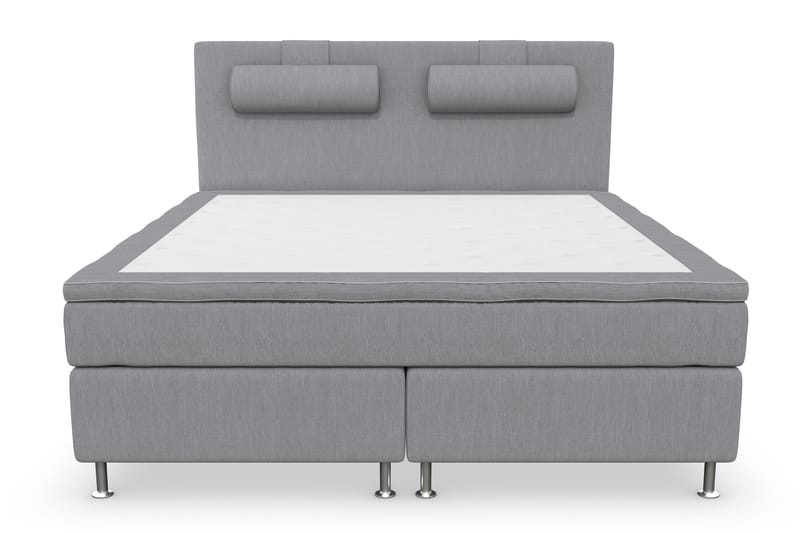 Superior Lyx Komplett Sengepakke 160 cm Lysegrå - Sølvben - Møbler - Senger - Komplett sengepakke