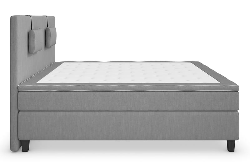 Superior Lyx Komplett Sengepakke 160 cm Lysegrå - Svarte Ben - Møbler - Senger - Komplett sengepakke
