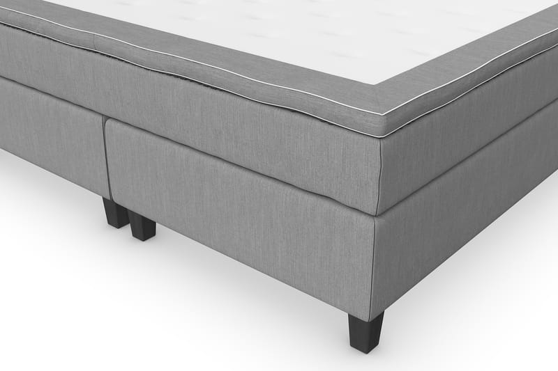 Superior Lyx Komplett Sengepakke 160 cm Lysegrå - Svarte Ben - Møbler - Senger - Komplett sengepakke