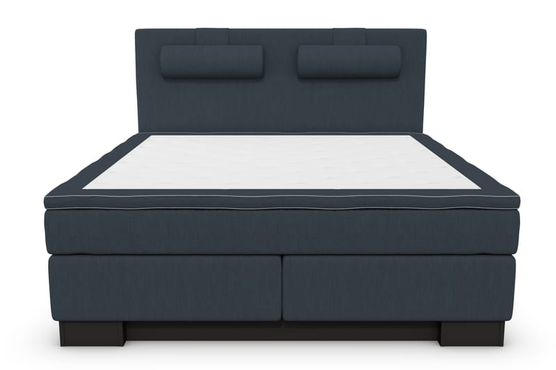 Superior Lyx Komplett Sengepakke 160 cm Mørkeblå - Svart Sokkel - Komplett sengepakke - Kontinentalsenger - Dobbeltsenger
