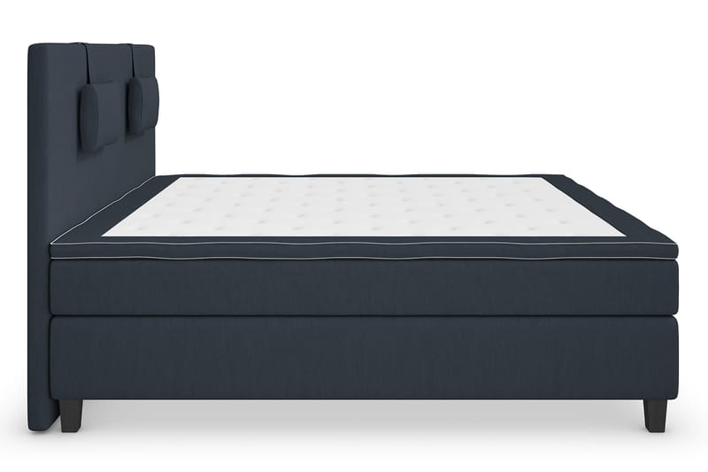 Superior Lyx Komplett Sengepakke 160 cm Mørkeblå - Svarte Ben - Komplett sengepakke - Kontinentalsenger - Dobbeltsenger