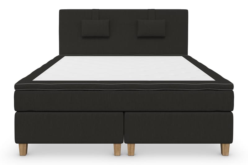 Superior Lyx Komplett Sengepakke 160 cm Svart - Eikeben - Møbler - Senger - Komplett sengepakke