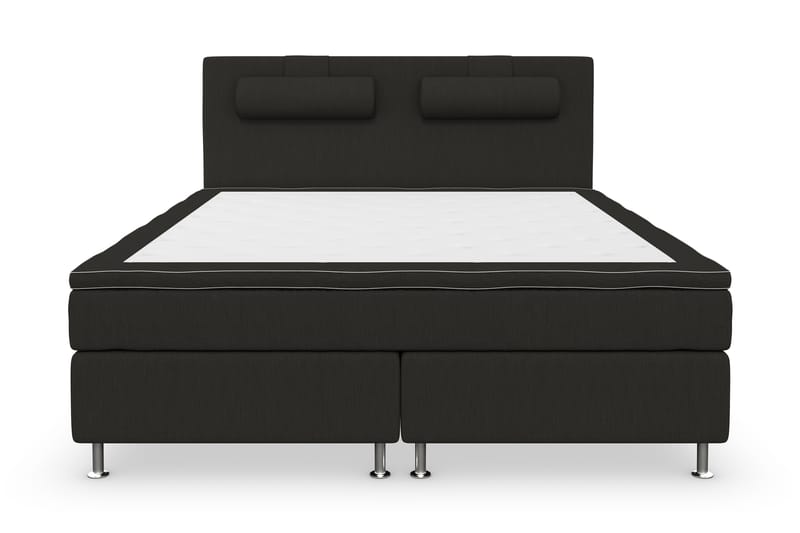 Superior Lyx Komplett Sengepakke 160 cm Svart - Sølvben - Møbler - Senger - Komplett sengepakke