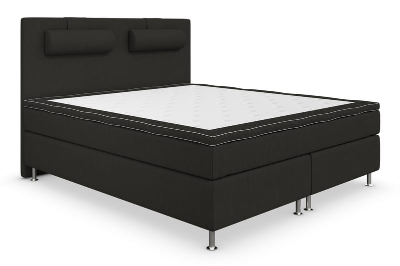 Superior Lyx Komplett Sengepakke 160 cm Svart - Sølvben - Møbler - Senger - Komplett sengepakke