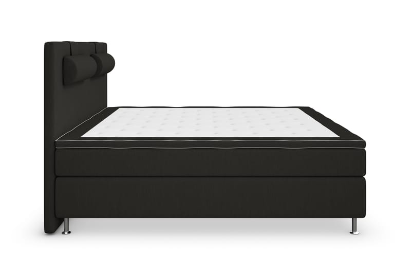 Superior Lyx Komplett Sengepakke 160 cm Svart - Sølvben - Møbler - Senger - Komplett sengepakke