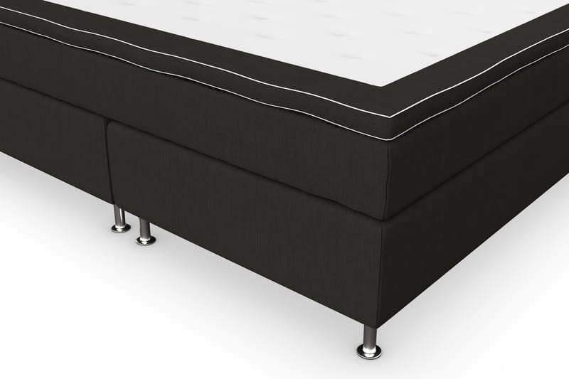 Superior Lyx Komplett Sengepakke 160 cm Svart - Sølvben - Møbler - Senger - Komplett sengepakke
