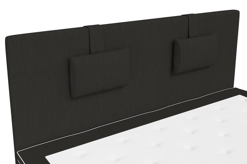 Superior Lyx Komplett Sengepakke 160 cm Svart - Sølvben - Komplett sengepakke - Kontinentalsenger - Dobbeltsenger