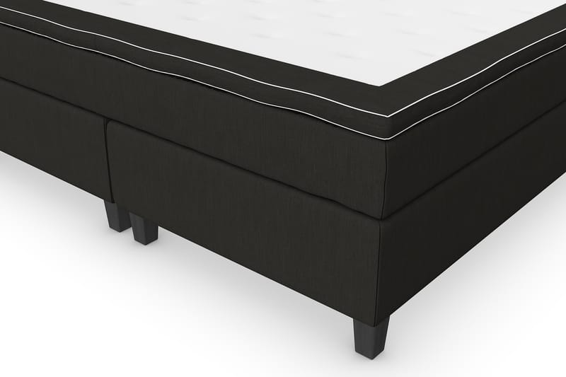 Superior Lyx Komplett Sengepakke 160 cm Svart - Svarte Ben - Møbler - Senger - Komplett sengepakke