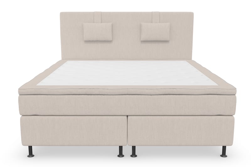 Superior Lyx Komplett Sengepakke 180 cm Beige - Sølvben - Møbler - Senger - Komplett sengepakke