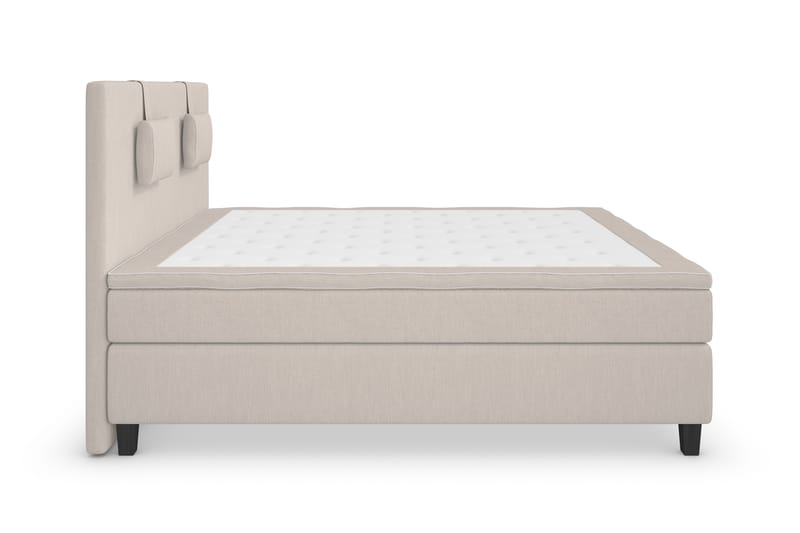 Superior Lyx Komplett Sengepakke 180 cm Beige - Svarte Ben - Komplett sengepakke - Kontinentalsenger - Dobbeltsenger