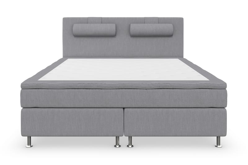 Superior Lyx Komplett Sengepakke 180 cm Lysegrå - Sølvben - Møbler - Senger - Komplett sengepakke