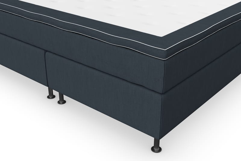 Superior Lyx Komplett Sengepakke 180 cm Mørkeblå - Sølvben - Komplett sengepakke - Kontinentalsenger - Dobbeltsenger