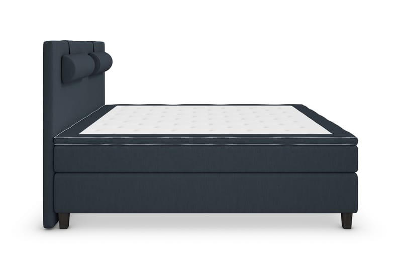 Superior Lyx Komplett Sengepakke 180 cm Mørkeblå - Svarte Ben - Komplett sengepakke - Kontinentalsenger - Dobbeltsenger