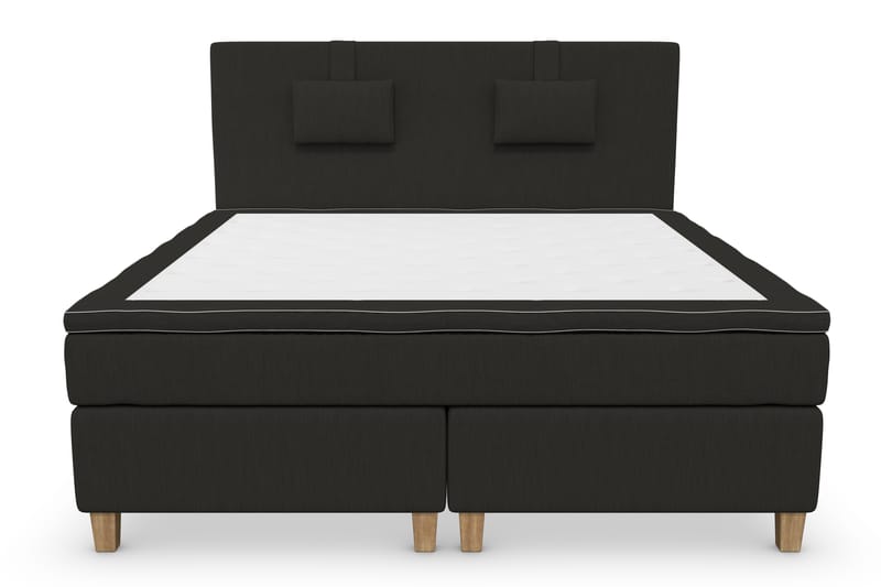 Superior Lyx Komplett Sengepakke 180 cm Svart - Eikeben - Møbler - Senger - Komplett sengepakke