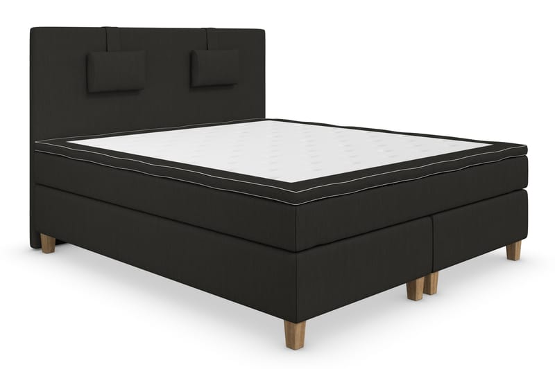 Superior Lyx Komplett Sengepakke 180 cm Svart - Eikeben - Møbler - Senger - Komplett sengepakke