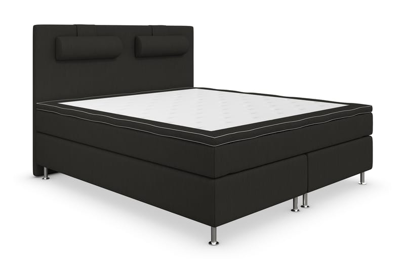 Superior Lyx Komplett Sengepakke 180 cm Svart - Sølvben - Møbler - Senger - Komplett sengepakke