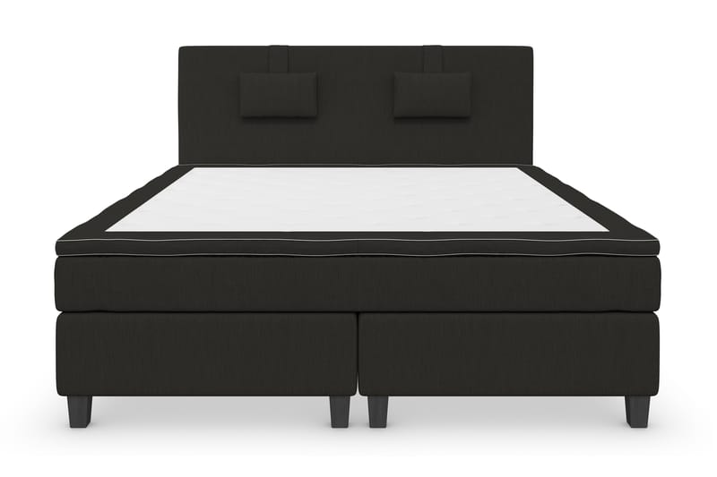 Superior Lyx Komplett Sengepakke 180 cm Svart - Svarte Ben - Møbler - Senger - Komplett sengepakke