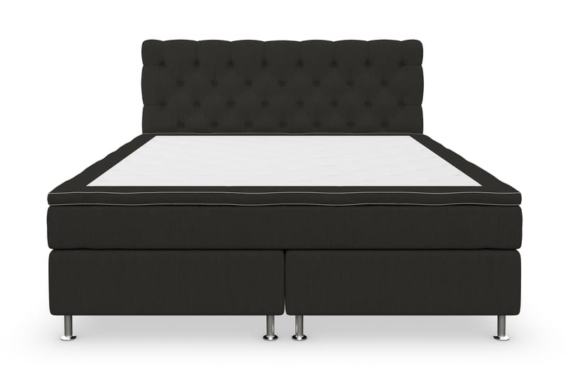 Superior Lyx Kontinentalseäng 180x200 cm Svart - Sølv Ben - Møbler - Senger - Kontinentalsenger