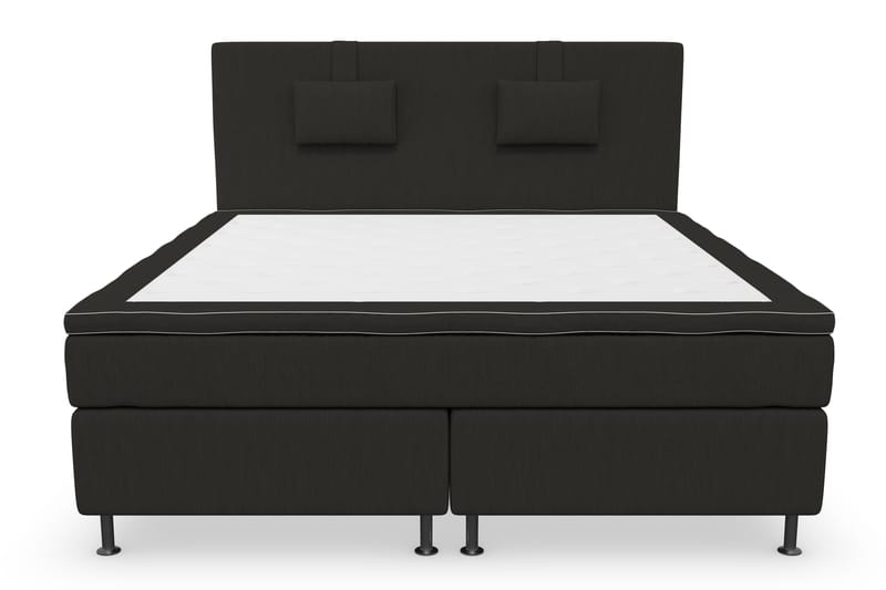 Superior Lyx Kontinentalseäng 180x200 cm Svart - Sølv Ben - Møbler - Senger - Kontinentalsenger