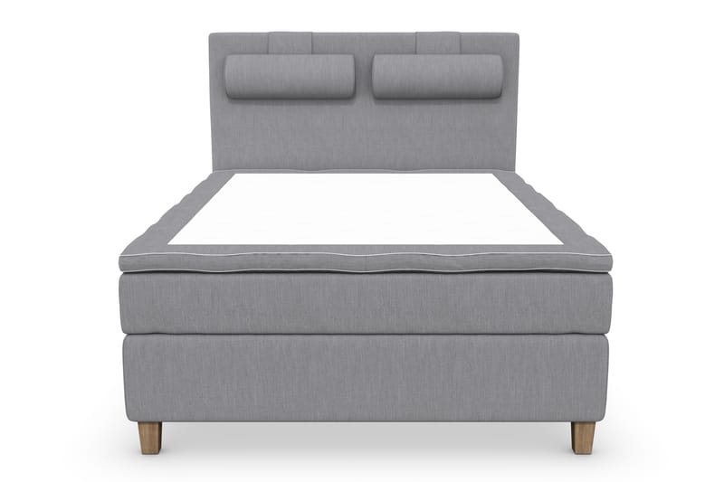Superior Lyx Kontinentalseng 120x200 cm Lysegrå - Eikeben - Møbler - Senger - Kontinentalsenger