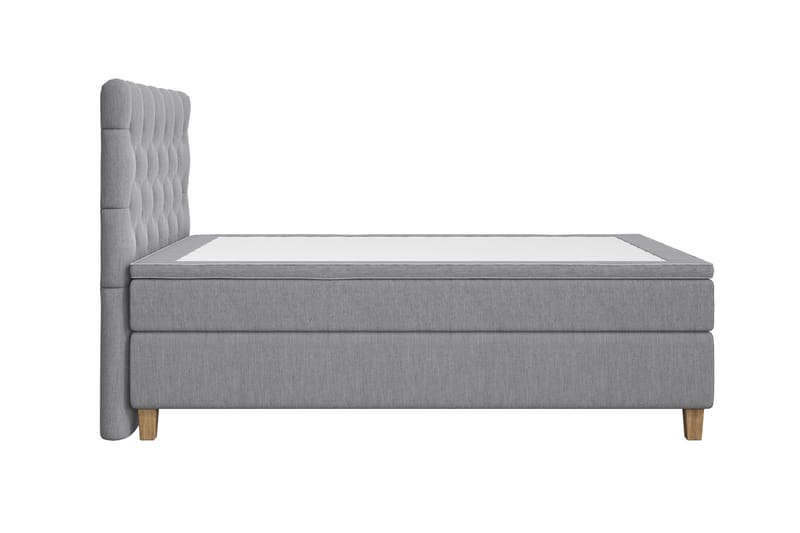 Superior Lyx Kontinentalseng 120x200 cm Lysegrå - Eikeben - Møbler - Senger - Kontinentalsenger