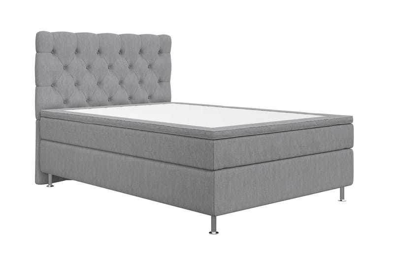 Superior Lyx Kontinentalseng 120x200 cm Lysegrå - Sølvben - Møbler - Senger - Kontinentalsenger