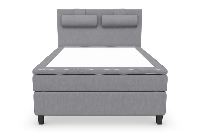 Superior Lyx Kontinentalseng 120x200 cm Lysegrå - Svarte Ben - Møbler - Senger - Kontinentalsenger