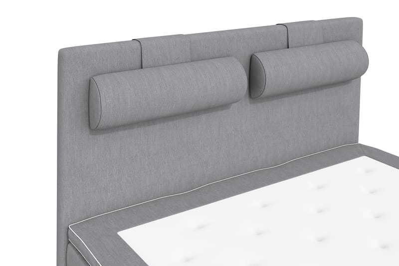 Superior Lyx Kontinentalseng 120x200 cm Lysegrå - Svarte Ben - Møbler - Senger - Kontinentalsenger
