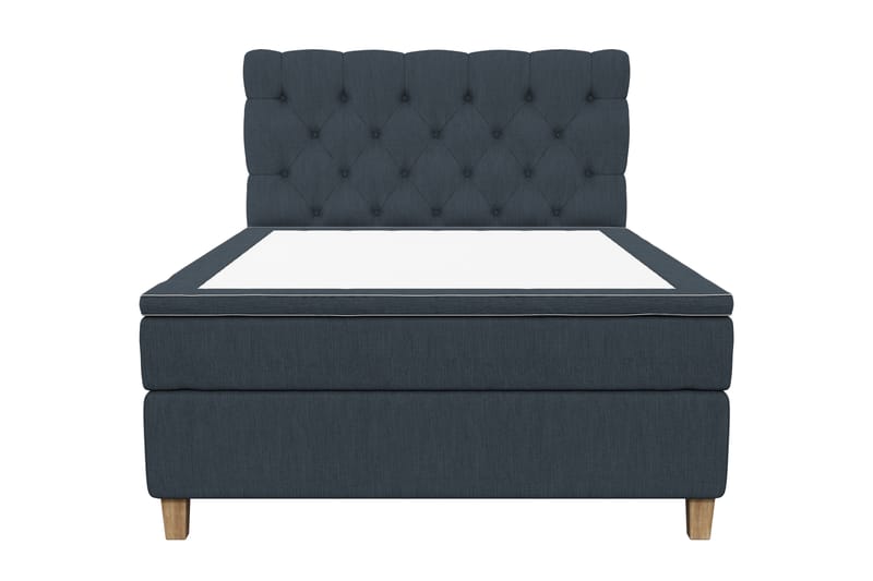 Superior Lyx Kontinentalseng 120x200 cm Mørkeblå - Eikeben - Møbler - Senger - Kontinentalsenger
