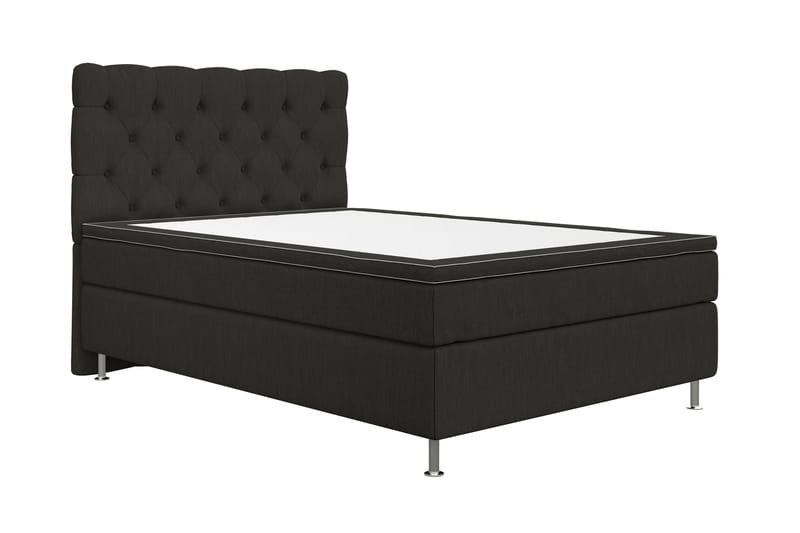 Superior Lyx Kontinentalseng 120x200 cm Svart - Sølvben - Møbler - Senger - Kontinentalsenger