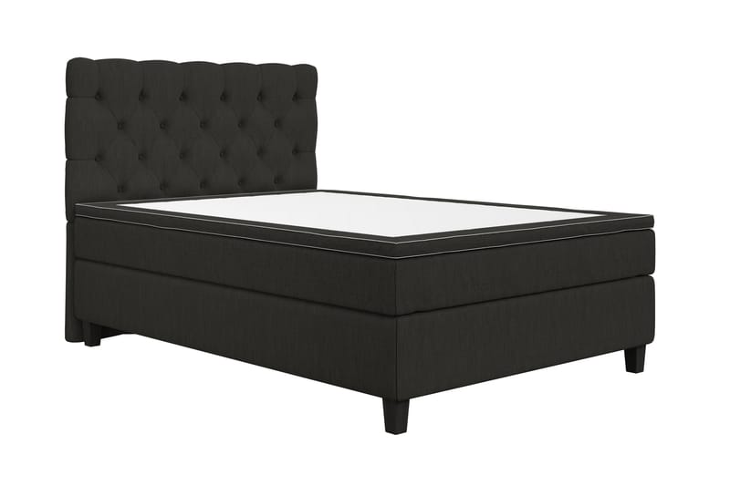 Superior Lyx Kontinentalseng 120x200 cm Svart - Svarte Ben - Møbler - Senger - Enkeltsenger