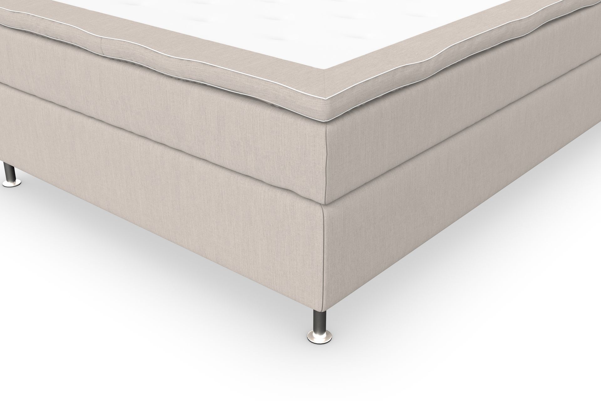 Superior Lyx Kontinentalseng 140x200 cm Beige - Sølvben - Møbler - Senger - Kontinentalsenger