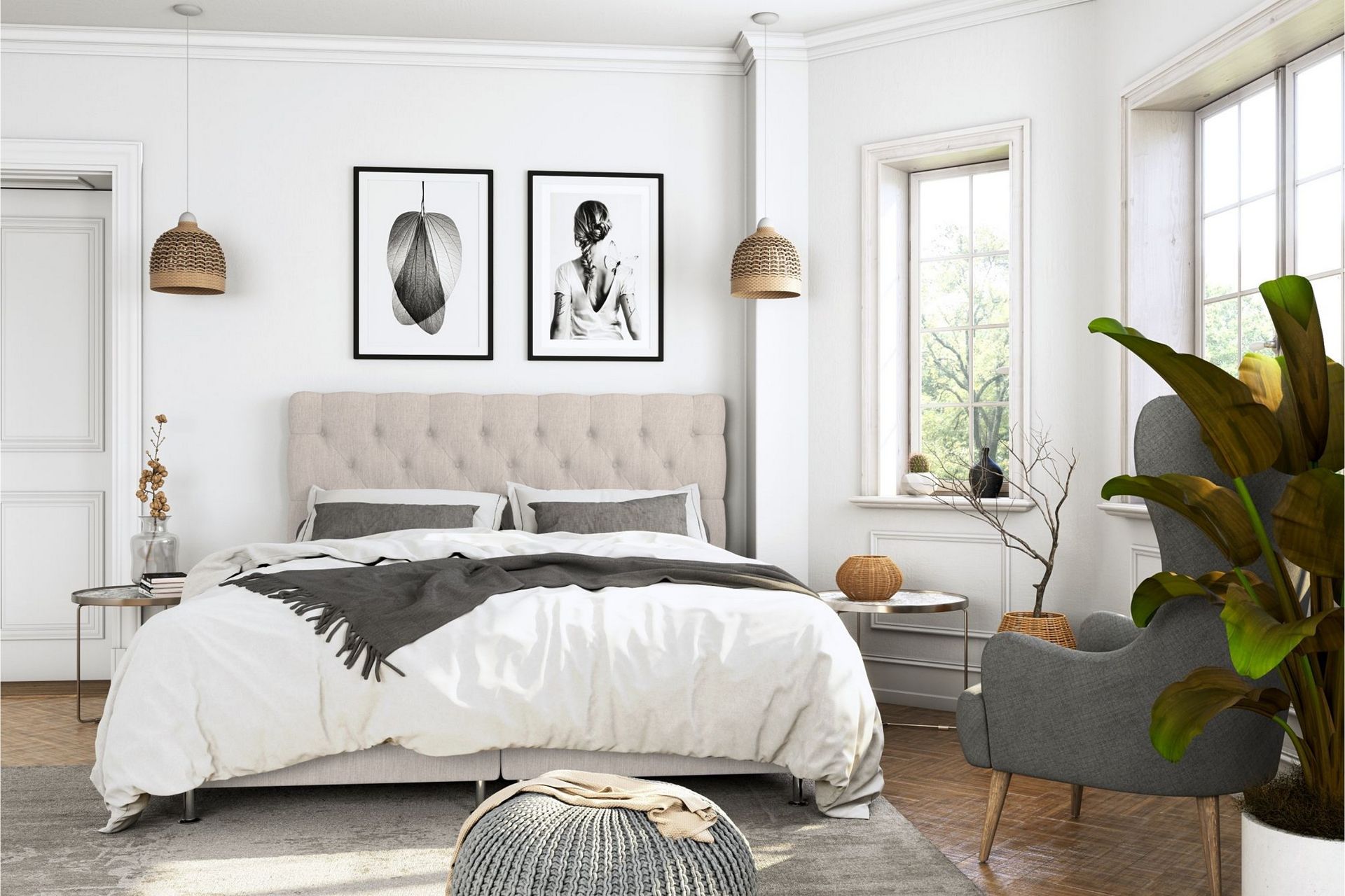Superior Lyx Kontinentalseng 140x200 cm Beige - Sølvben - Møbler - Senger - Kontinentalsenger
