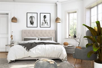 Superior Lyx Kontinentalseng 140x200 cm Beige - Sølvben - Møbler - Senger - Kontinentalsenger