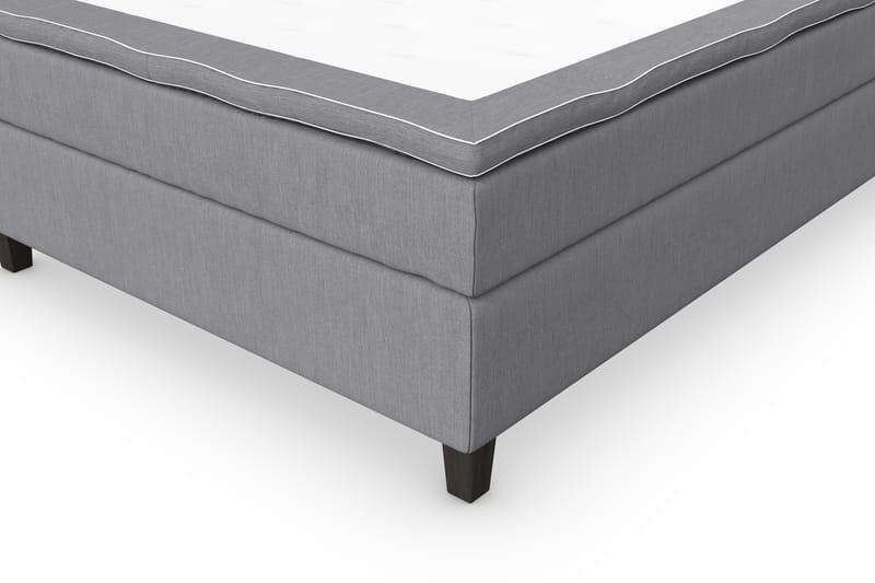 Superior Lyx Kontinentalseng 140x200 cm Lysegrå - Svarte Ben - Møbler - Senger - Kontinentalsenger