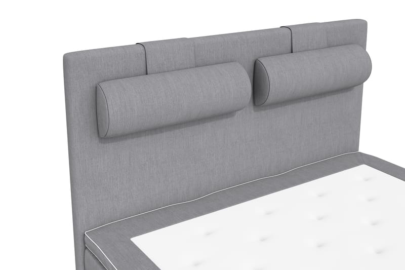 Superior Lyx Kontinentalseng 140x200 cm Lysegrå - Svarte Ben - Møbler - Senger - Kontinentalsenger