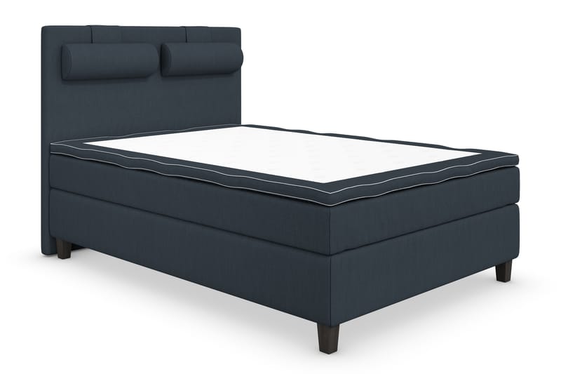 Superior Lyx Kontinentalseng 140x200 cm Mørkblå - Svarte Ben - Møbler - Senger - Kontinentalsenger