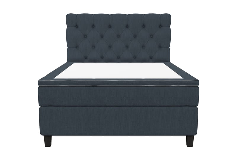 Superior Lyx Kontinentalseng 140x200 cm Mørkblå - Svarte Ben - Møbler - Senger - Kontinentalsenger