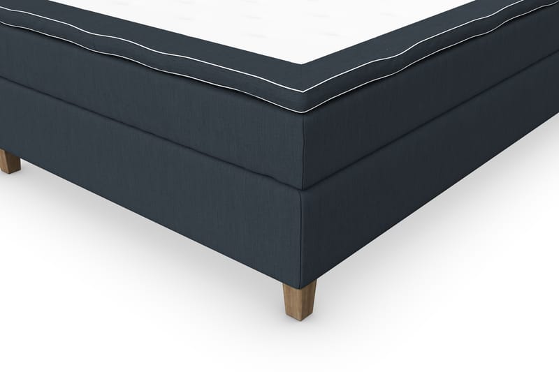 Superior Lyx Kontinentalseng 140x200 cm Mørkeblå - Eikeben - Møbler - Senger - Kontinentalsenger