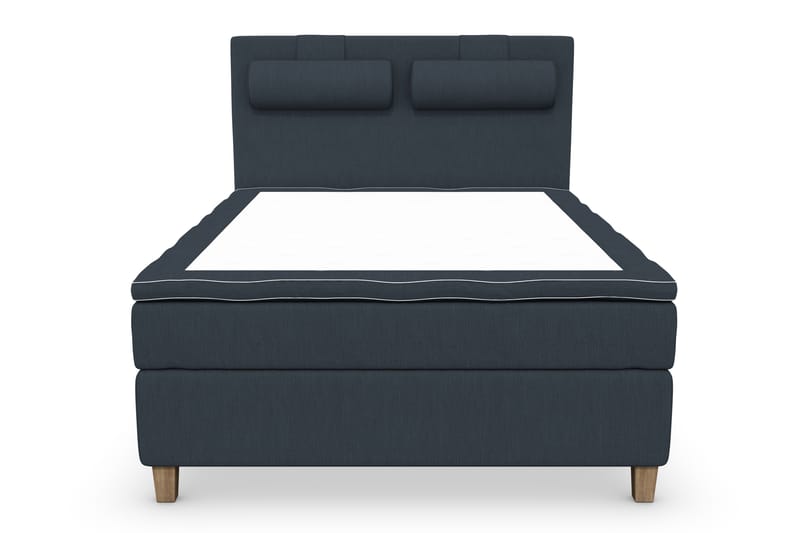 Superior Lyx Kontinentalseng 140x200 cm Mørkeblå - Eikeben - Møbler - Senger - Kontinentalsenger
