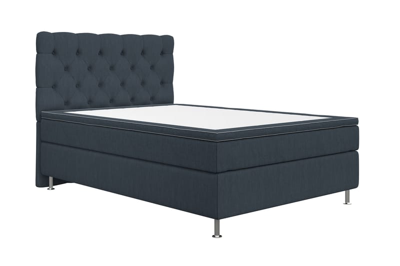 Superior Lyx Kontinentalseng 140x200 cm Mørkeblå - Sølvben - Møbler - Senger - Kontinentalsenger