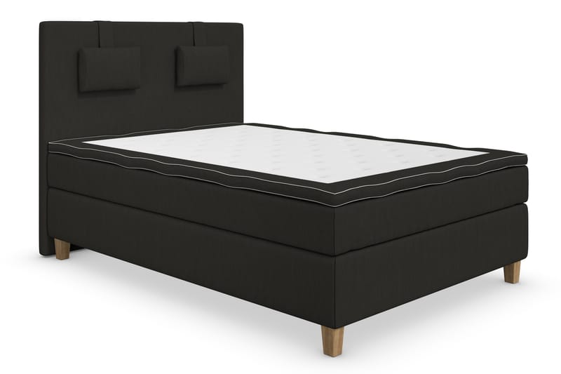 Superior Lyx Kontinentalseng 140x200 cm Svart - Eikeben - Møbler - Senger - Kontinentalsenger
