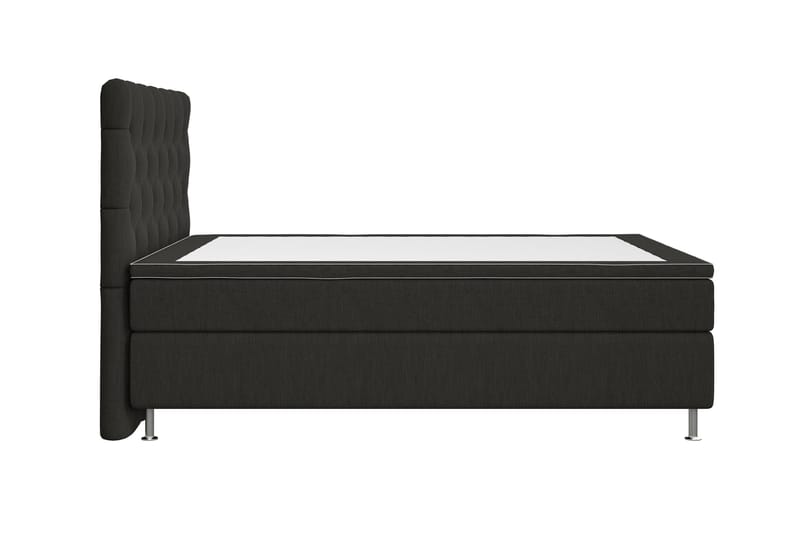 Superior Lyx Kontinentalseng 140x200 cm Svart - Sølvben - Møbler - Senger - Kontinentalsenger
