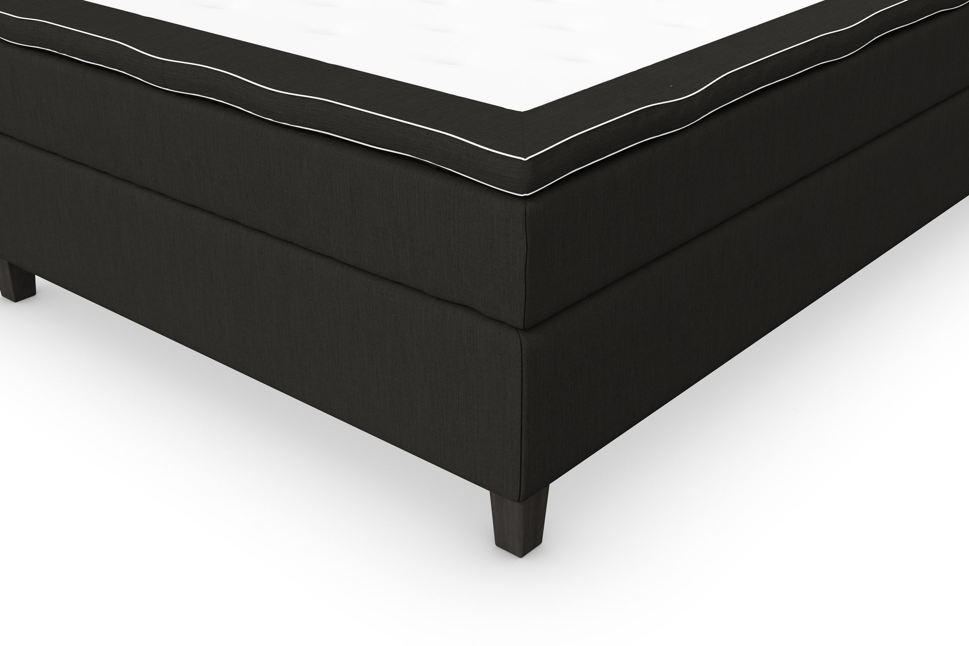 Superior Lyx Kontinentalseng 140x200 cm Svart - Svarte Ben - Møbler - Senger - Kontinentalsenger