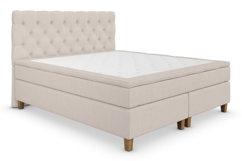 Superior Lyx Kontinentalseng 160x200 cm Beige - Eikeben - Møbler - Senger - Kontinentalsenger